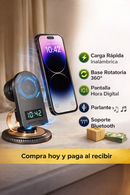 Soporte Teléfono 5 en 1 Cargador Inalámbrico