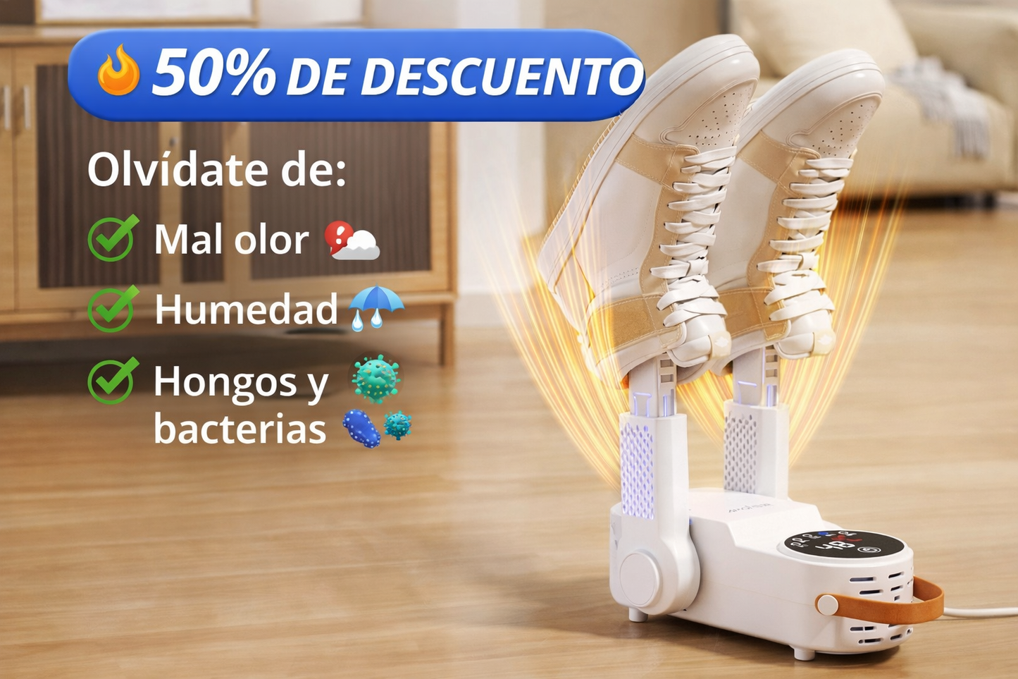 Secador de Zapatos Eléctrico | Elimina Humedad y Mal Olor Rápidamente